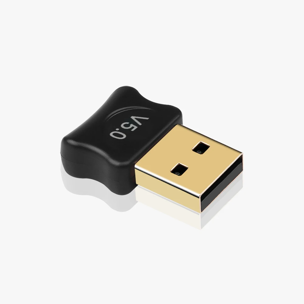 Мини USB адаптер USB ключ беспроводной USB Bluetooth передатчик BT 5,0 музыкальный приемник Bluetooth адаптер для компьютера ПК - Цвет: Черный
