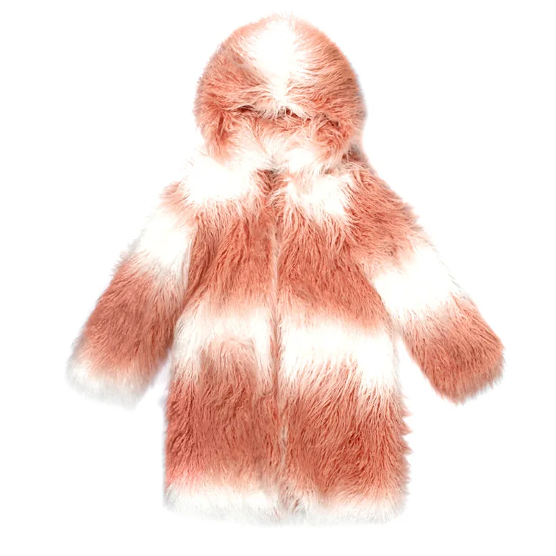 

Autumn and winter new imitation fur coat wool soft and delicate comfortable hooded thick warmth long loose loose thin fur coat