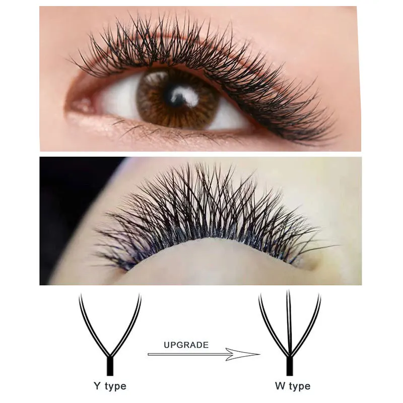 

12 Lines Women False Eyelashes Dramatic Volume Fake Lashes Natural Mink Lashes Long W Shape faux cils Handmade Eyelash Extension