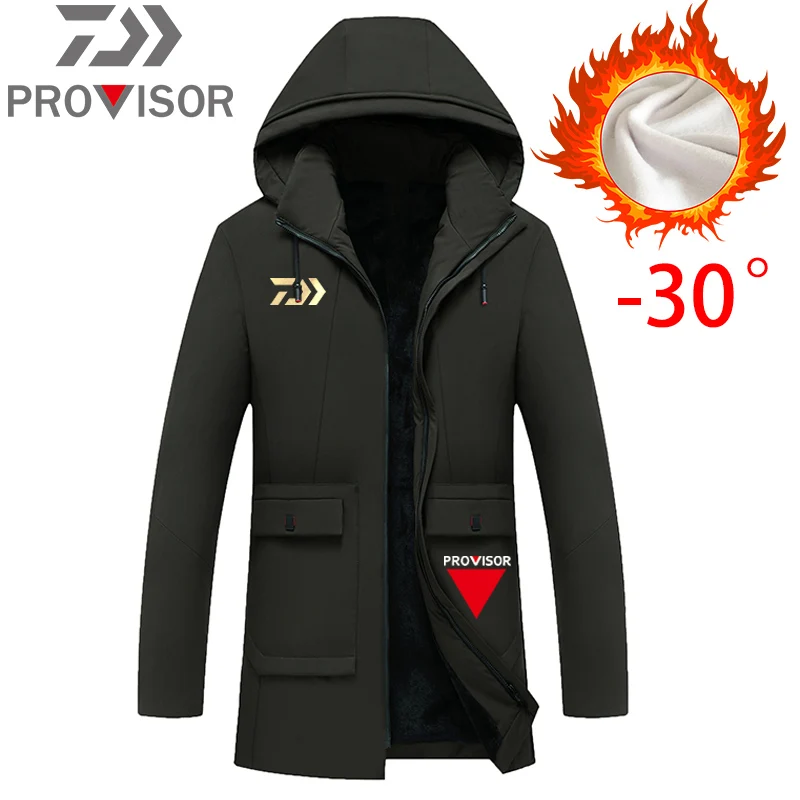 

Куртка для рыбалки, зимняя, теплая, длинная, 2020, ветрозащитная куртка