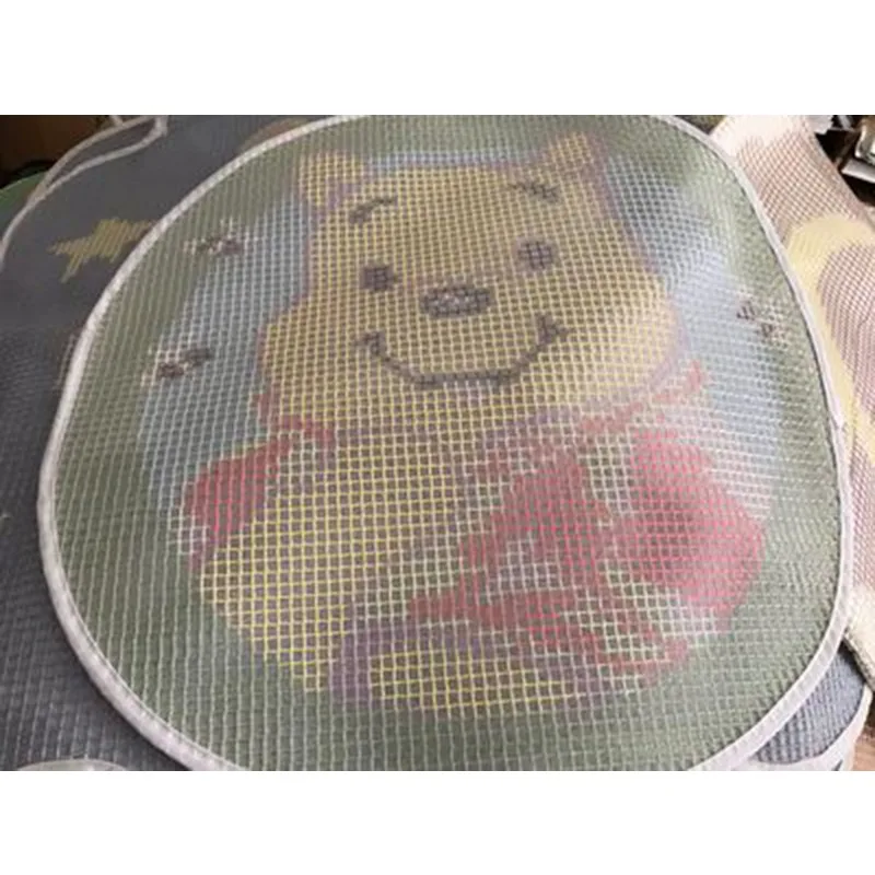 Животное цветок осла с вышитым медведем &quotсделай сам&quot крюк ковер комплект Diy