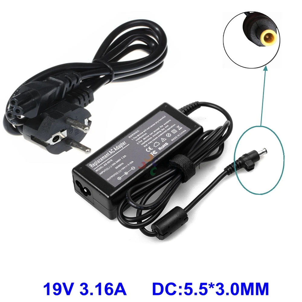 19V 3.16A 60W AC адаптер питания для Samsung NP300E5A A01U NP300V5A NP350U2B зарядное устройство ноутбука