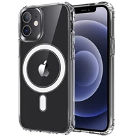 mgnetic case for iphone 12 mini 12 pro max clear cases air armor transparent protection back cover wireless charger phone shell