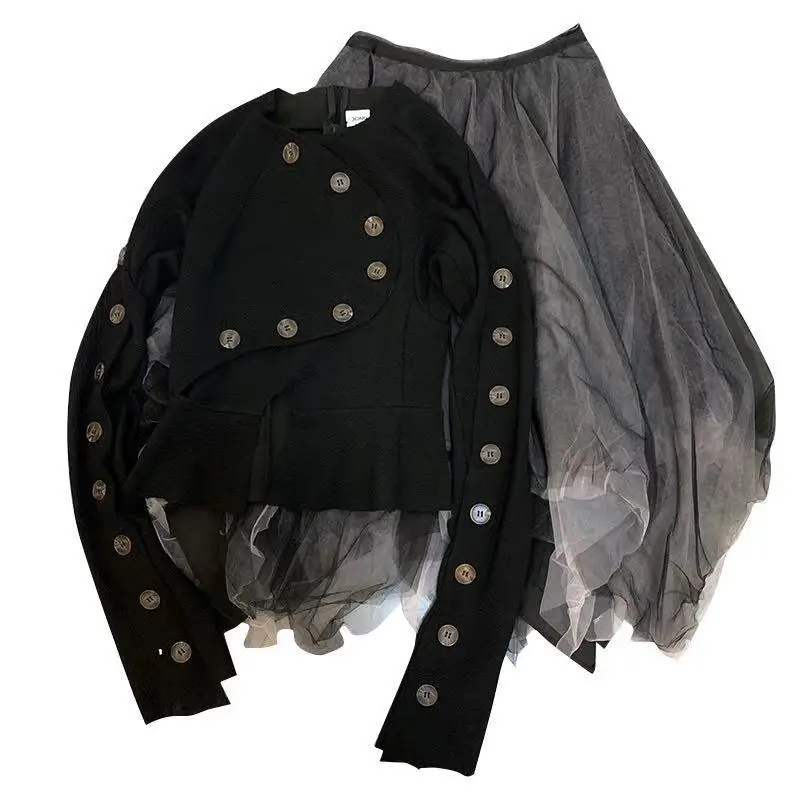 Новинка 2019 года Осенняя тонкая рубашка на пуговицах с высокой талией и длинными