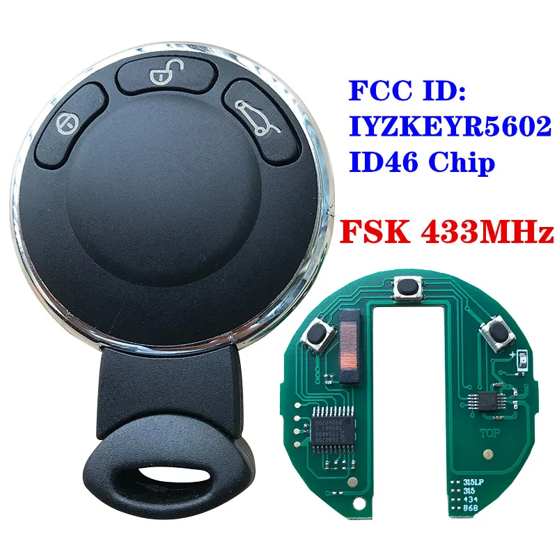 Умный дистанционный ключ без ключа управления входом ASK 315 МГц FSK 433 868 ID46 чип Uncut Blade