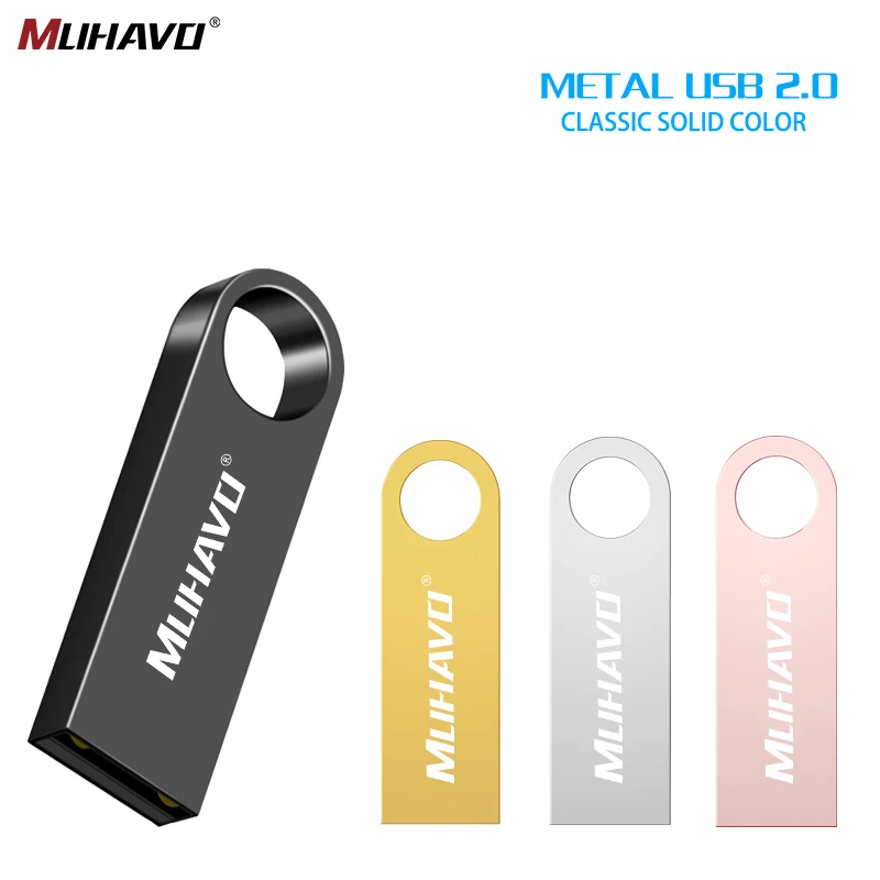USB флеш накопитель 128 ГБ/64 Гб/32 ГБ 16 8 4 Гб металлический водонепроницаемый 2 0 флешка
