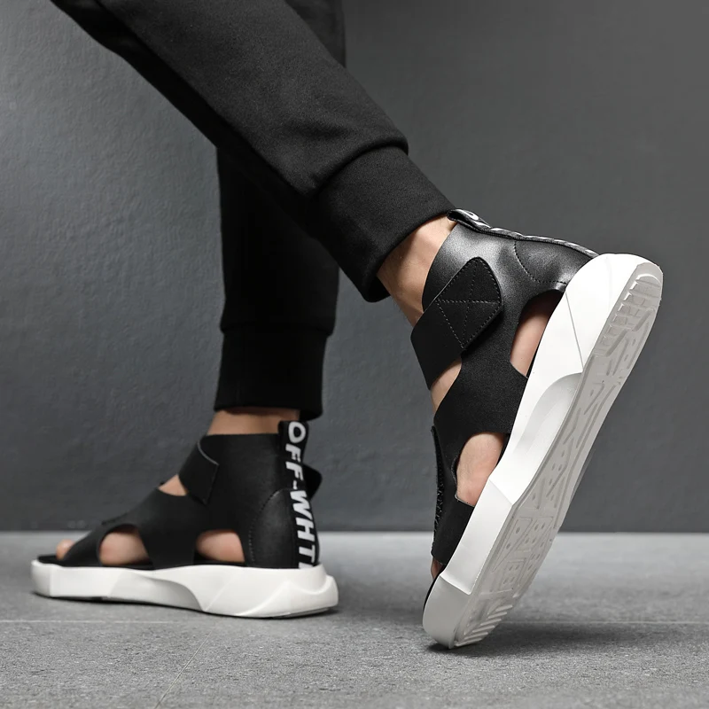 

New Summer Home Unisex Sandals Simple Black Shoes Fashion Beach Waterproof Mens Shoes Non-Slip Outdoor High Quality Mens Sandals