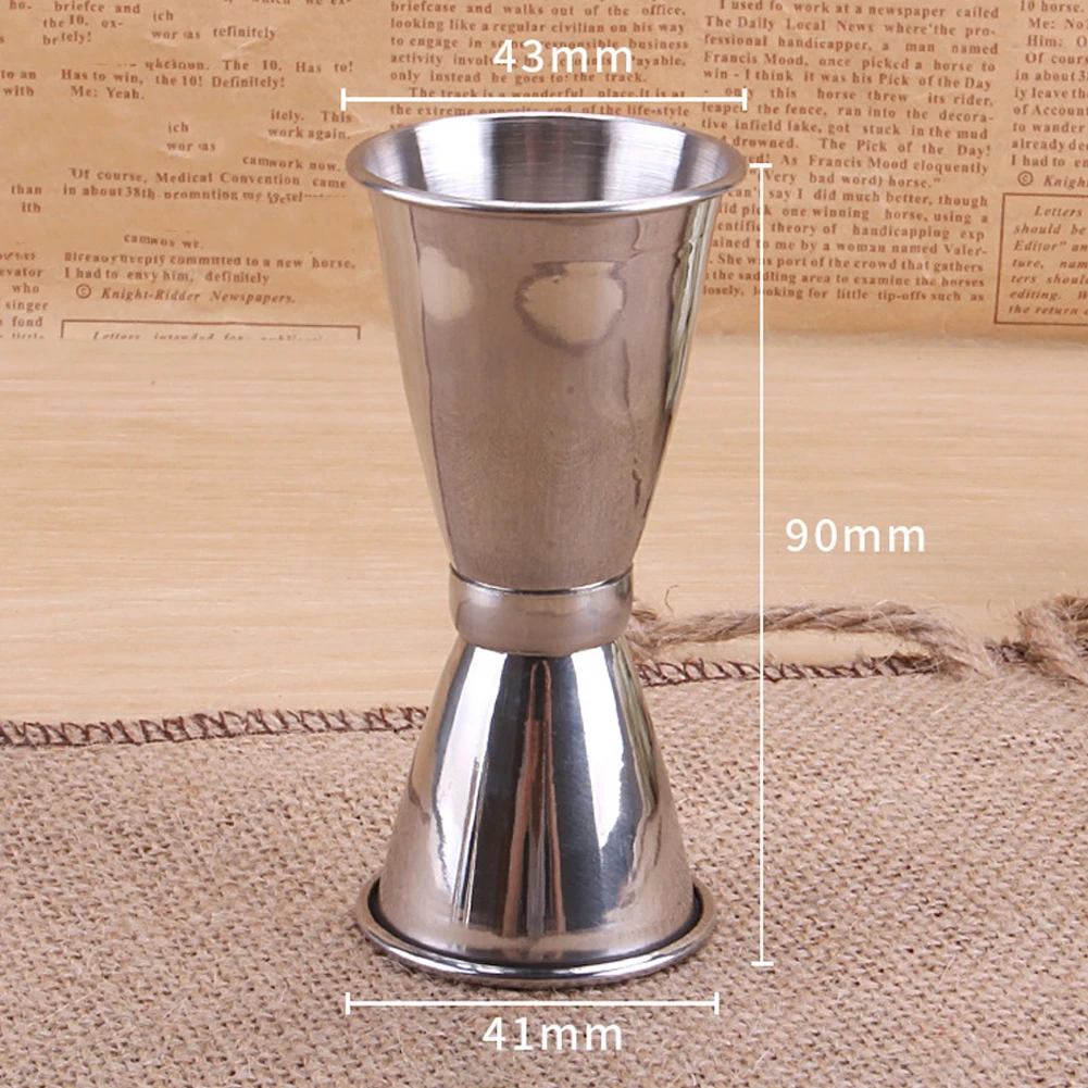 

Professional Stainless Cocktails Double Head Crimping Round Measuring Cup Bar Tools