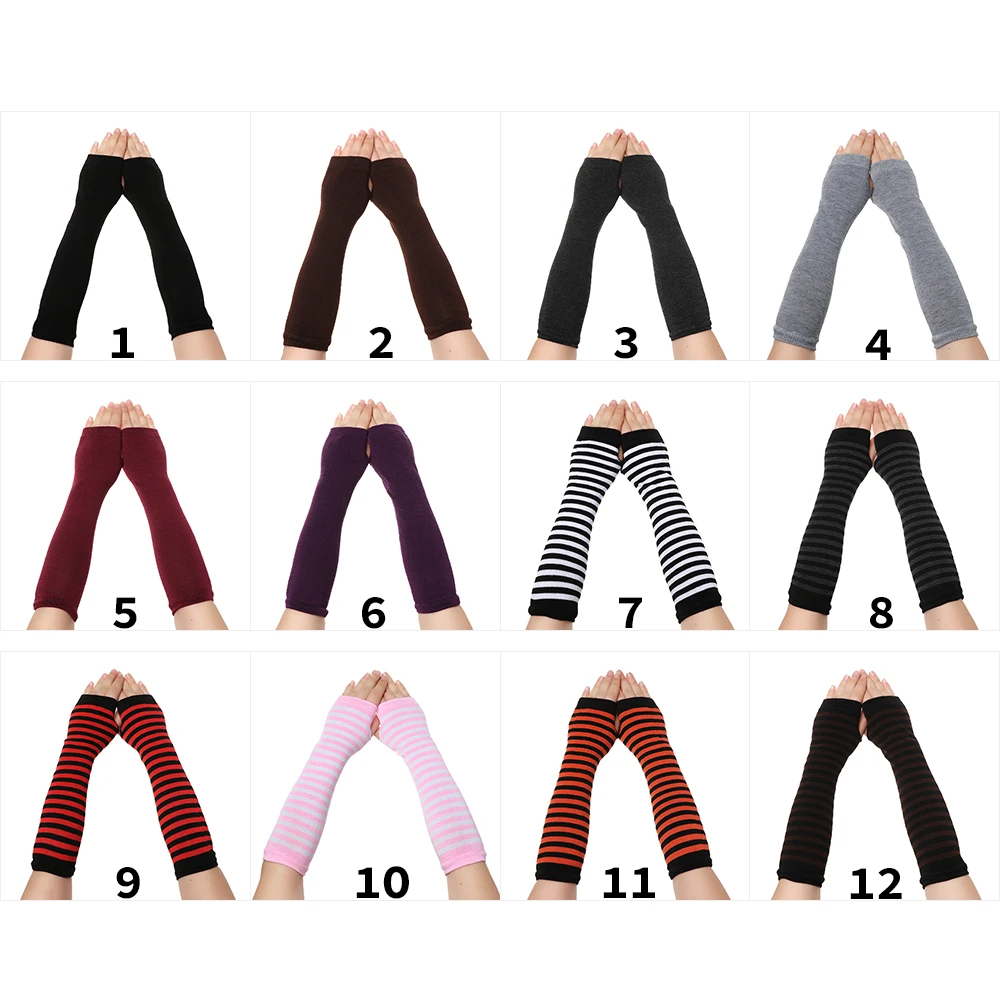 1 пара женские теплые хлопковые длинные перчатки с длинным рукавом| |