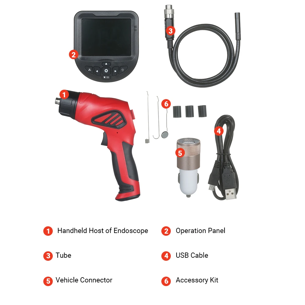

Handheld Industrial Endoscope IP67 Waterproof Camera 3.5-inch LCD Display Photo Taking & Video Recording Wireless Endoscope