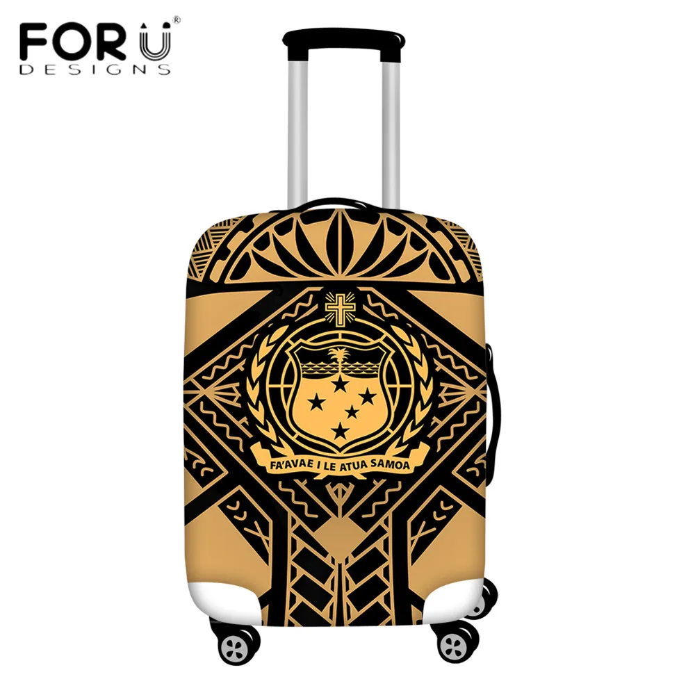 

FORUDESIGNS Travel Luggage Cover Samoan Tribal Polynesian Print Men Women's Elastic Suitcase Protective Case Covers 18-32 Inch
