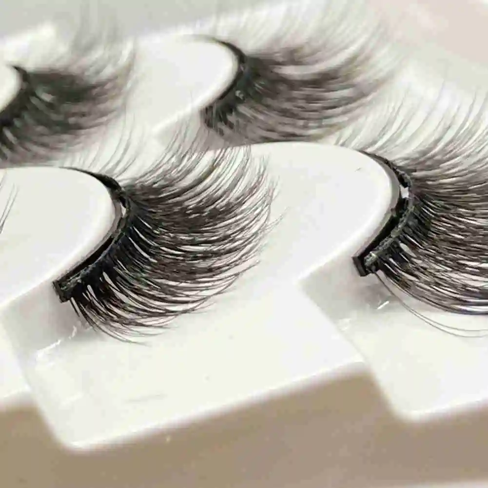 Набор Магнитных ресниц с полной полоской 7 пар натуральных подводка для глаз