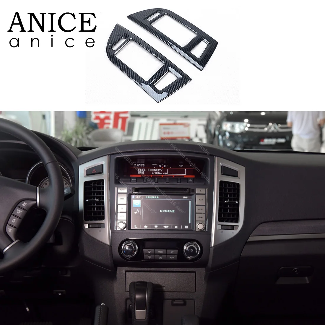 

Подходит для Mitsubishi Pajero V93/V97 2007-2020 2 шт. углеродное волокно цветная Крышка вентиляционного отверстия