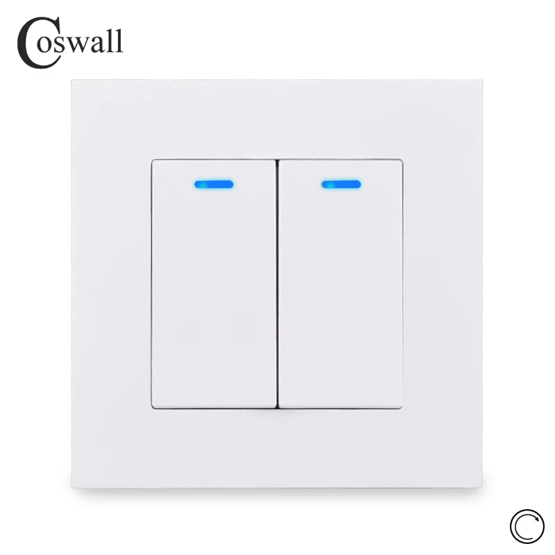 

Coswall Импульсный переключатель 1/2/3/4 места синего цвета