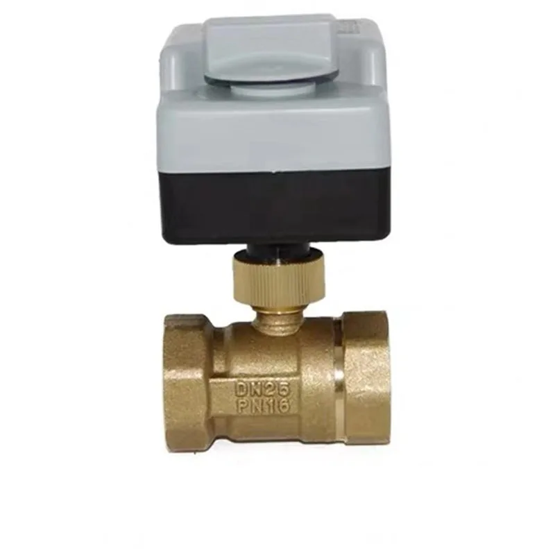 

AC220V 3-way Electric Motorized Ball Valve DN25/DN20/DN15 Three-wire Two Control For Air Conditioning