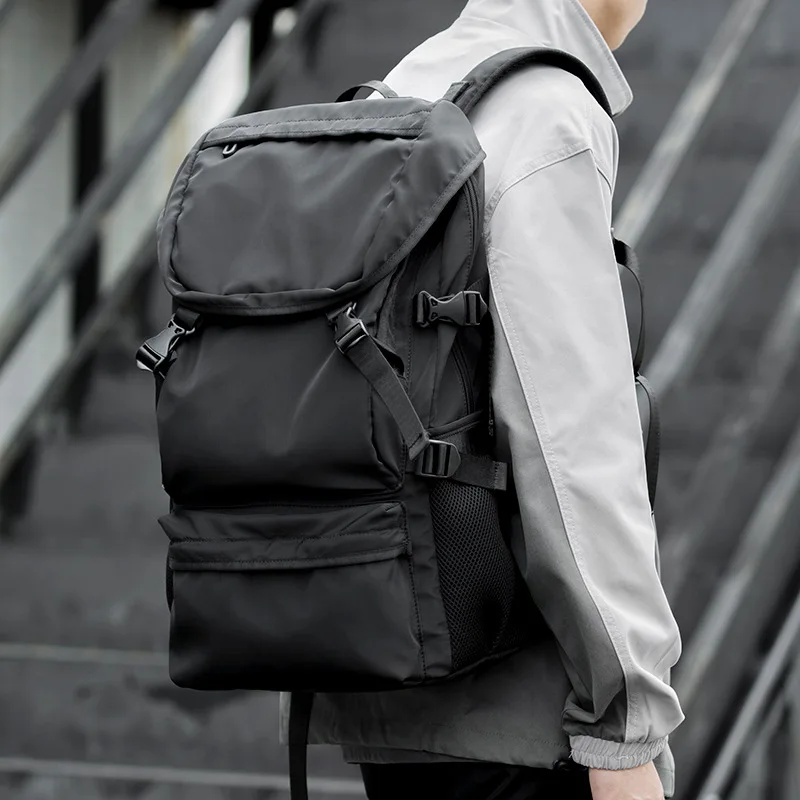 

Simple backpack male fashion trend college bag large capacity hiking travel computer backpack male bag