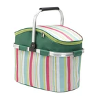 Складная корзина для покупок из ткани Оксфорд, Изолированные сумки-тоуты для пикника, уличная сумка для барбекю, праздников, вечеринок, сумка для хранения ланча