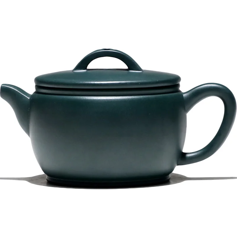 

famous artist taojianchun handmade purple sand pot teapot of Republic of China, black green clay and Han tile pot 240cc