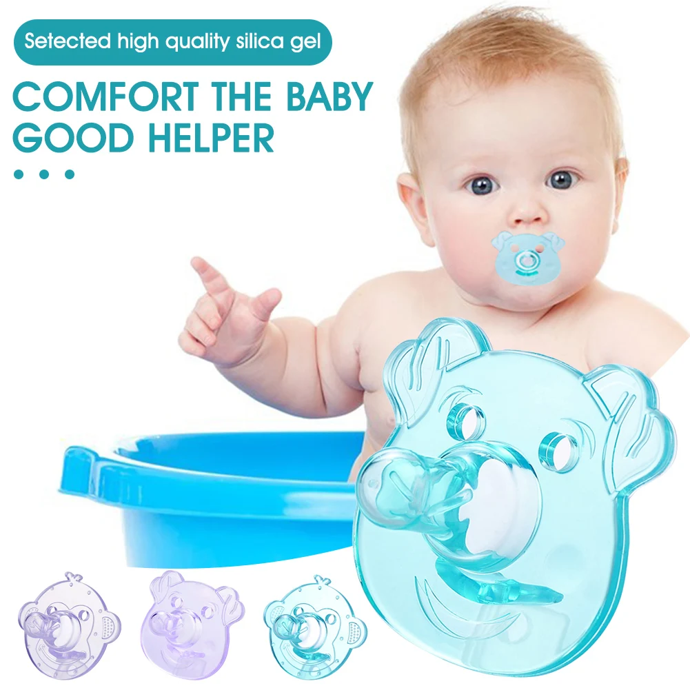 

Baby Pacifier Newborn Bite Chew Nipple Animal Shaped Silicone BPA Free Round Nipple Smoothie Pacifier for 0-18 Month Support CSV