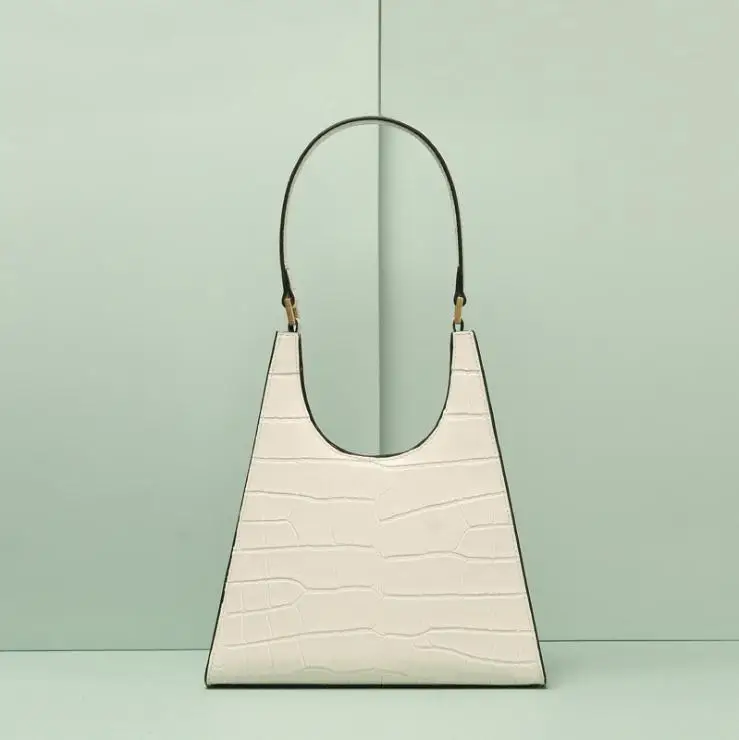 Сумка на плечо женская из кожи крокодила саквояж в винтажном стиле ретро