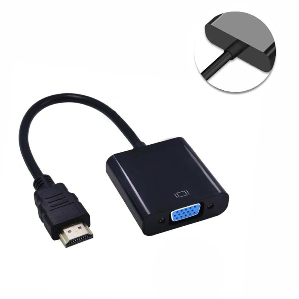 Адаптер HDMI VGA Папа мама преобразователь адаптер высокого качества 1080P цифро