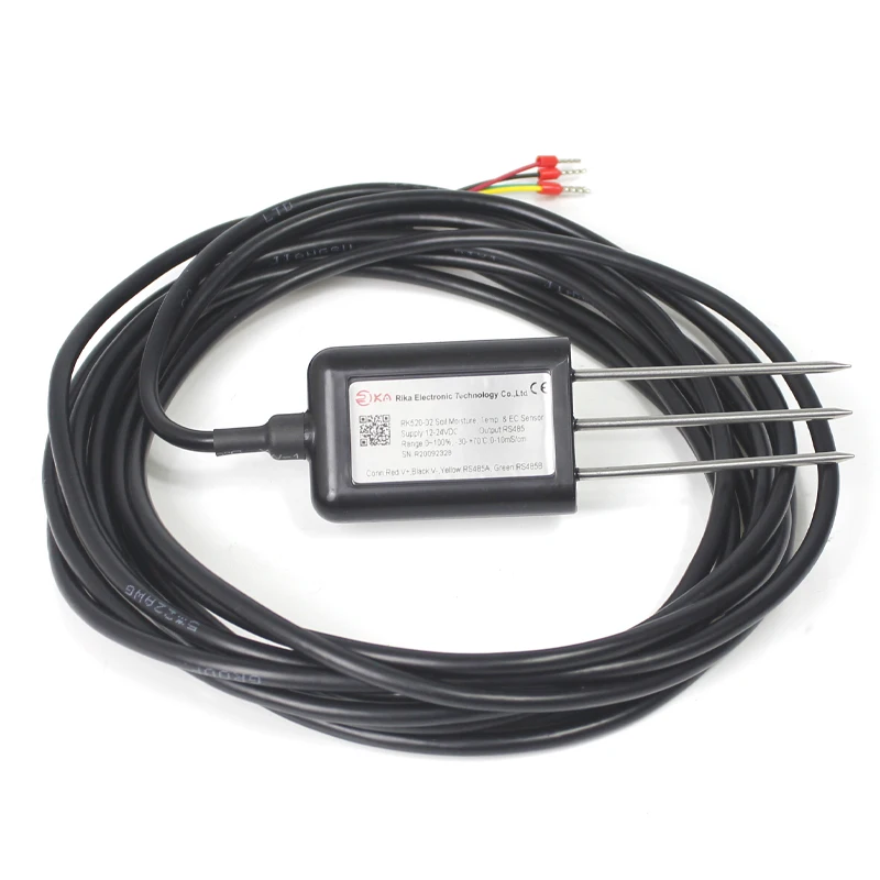 

Rika RK520-02 Good Quality RS485 Soil Temperature Moisture Sensor EC Probe Manufacture