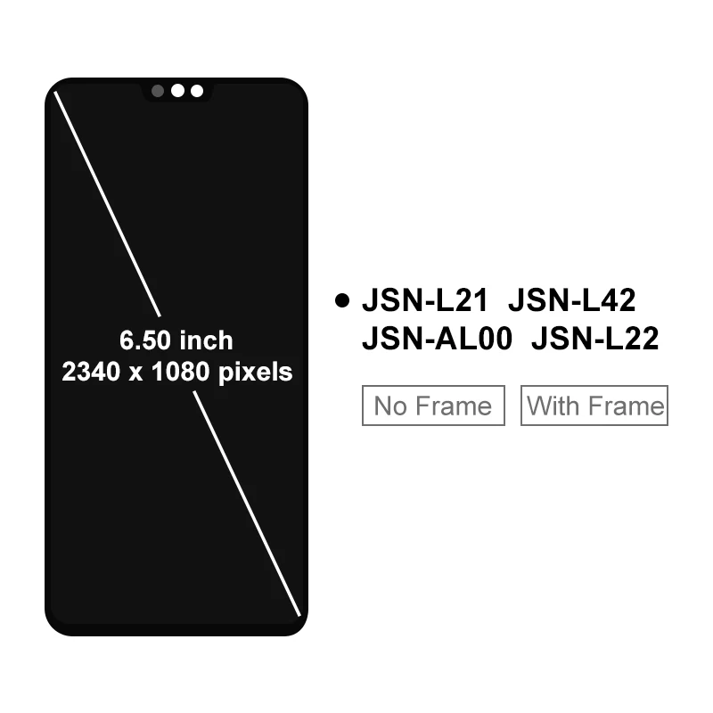 6,5 "para Huawei Honor 8X LCD visualizaci&oacute;n pantalla t&aacute;ctil digitalizador piezas de repuesto para Honor 8X pantalla JSN-L21 JSN-L22 pantalla LCD-1