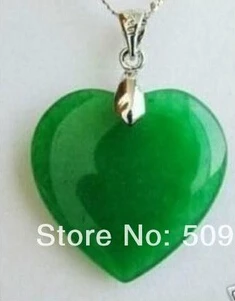 Бесплатная доставка&gt 5 шт. зеленый нефрит в форме сердца Серебряный изумруд