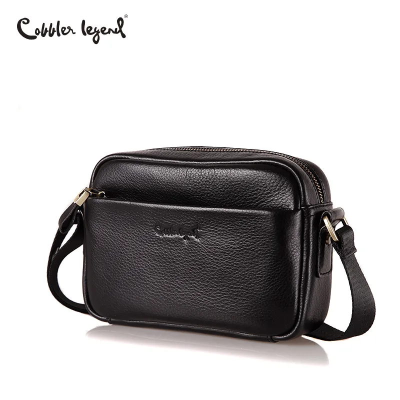 

Cobbler Legend Male Shoulder Bag Genuine Leather Outdoor Running Sport Bag Waterproof Mobile Phone Bags Multi-Function Crossbody