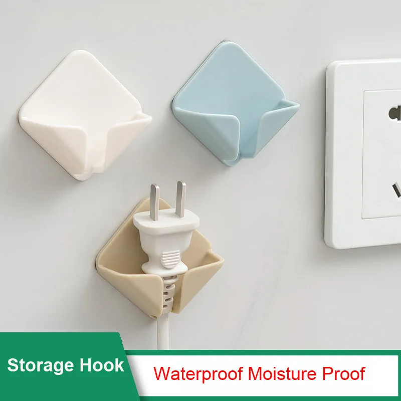 2 шт./лот для крепления на Мощность шнур стеллаж хранения Настенные Крючки кухня