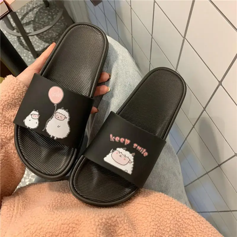

New fashion cartoon sandals and slippers for indoor home use cute soft-soled sandals female anti-collision finger shoes