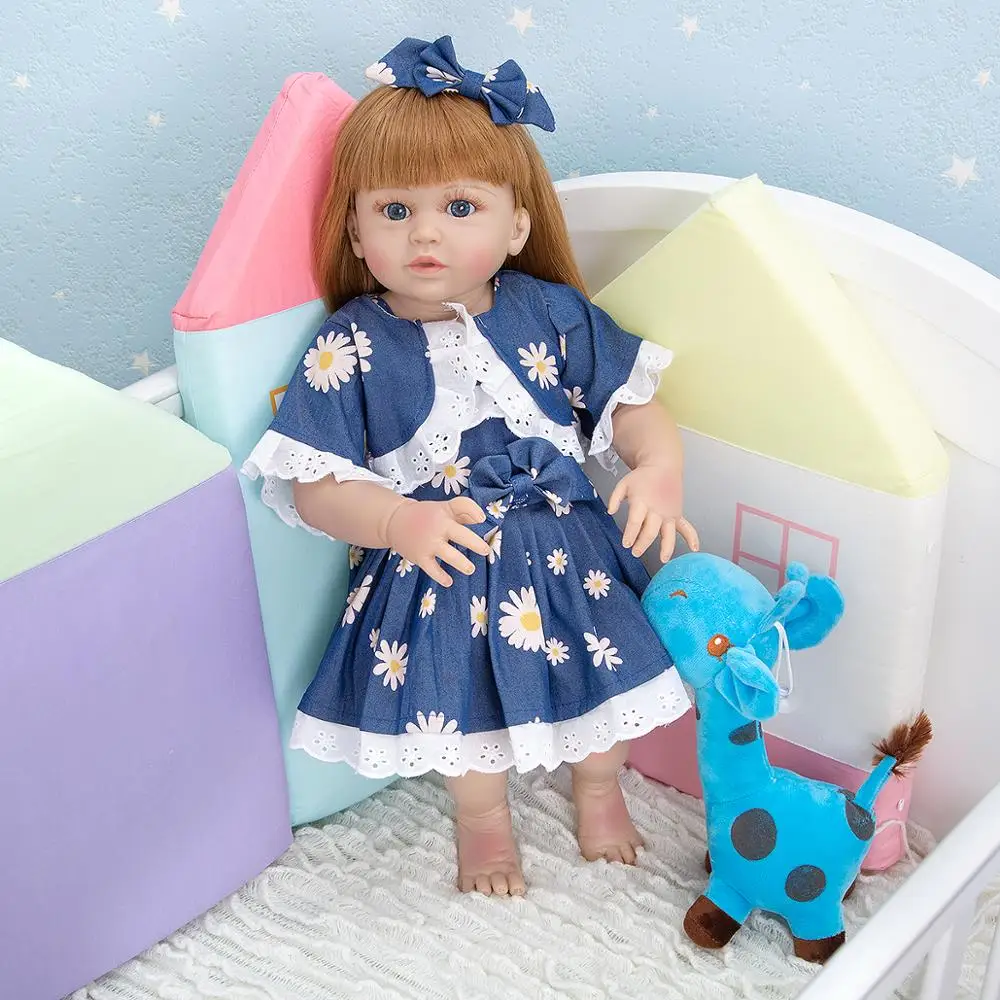 KEIUMI 23 дюйма тканевое тело принцесса малыш кукла реалистичный полный Силиконовый