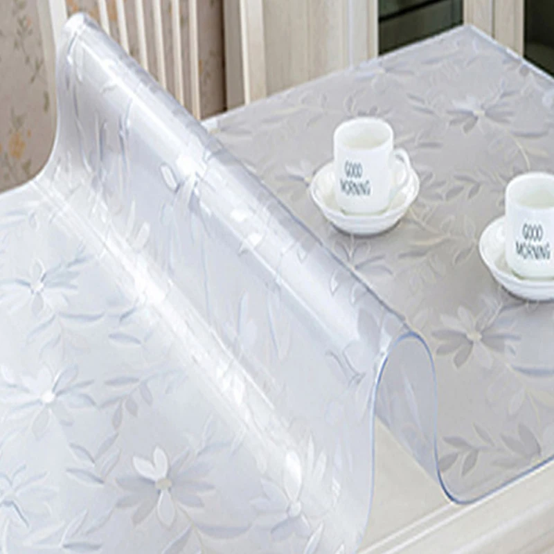 1.0 mm PVC Table carpet Transparent D' Waterproof Tablecloth Oil cloth living room Kitchen Glass Soft Cloth table cover |