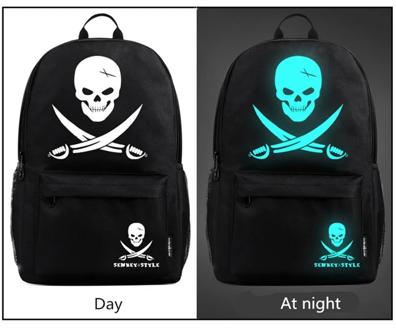 Рюкзак мужской светящийся с USB разъемом модный ранец для компьютера школы и