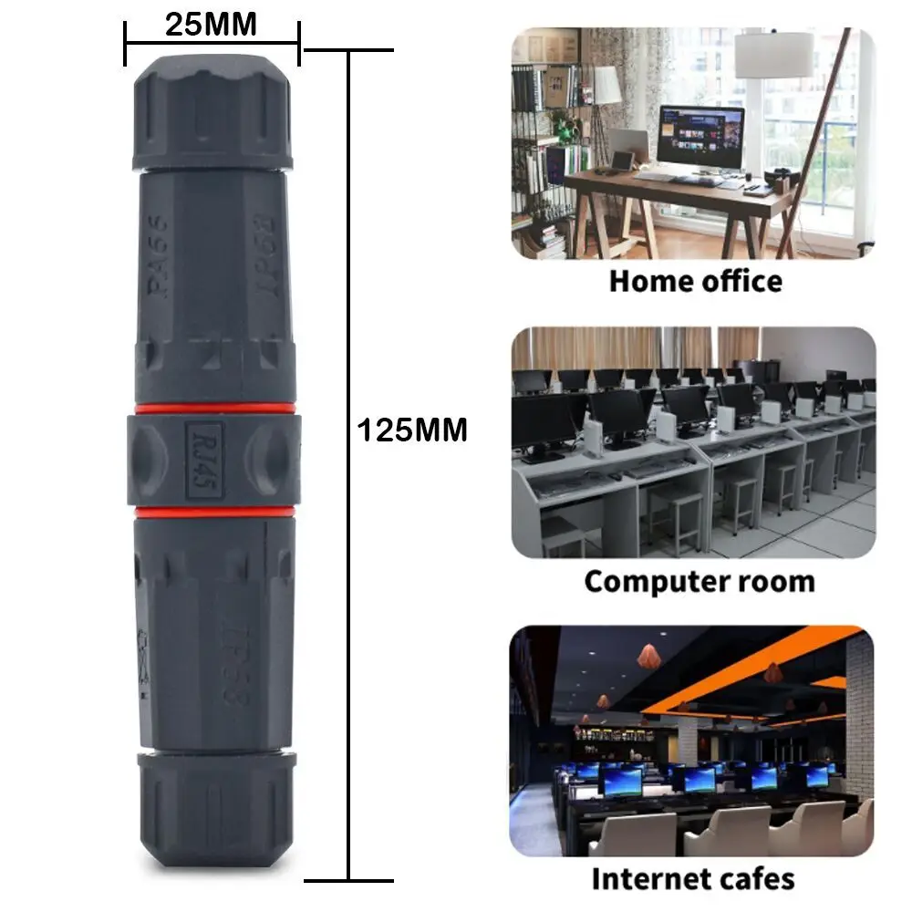 Новый водонепроницаемый RJ45 Ethernet сетевой кабель разъем провода расширение