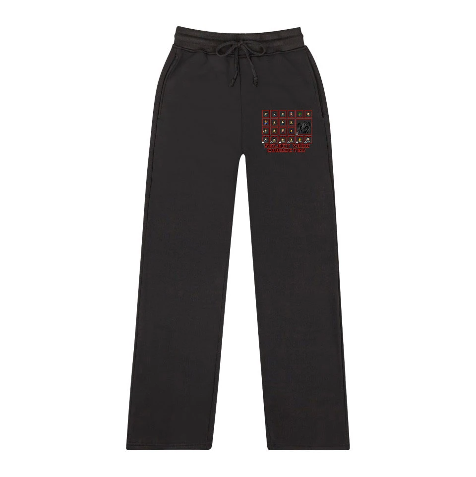 

River Valley Town Harajuku Print Women Pants Elastic Waist Loose Print Full Length Pants Trousers Streetwear