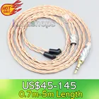 LN007181 посеребренный OCC экранирующий коаксиальный кабель для наушников для Etymotic ER4B ER4PT ER4S ER6I ER4 2pin вкладыши