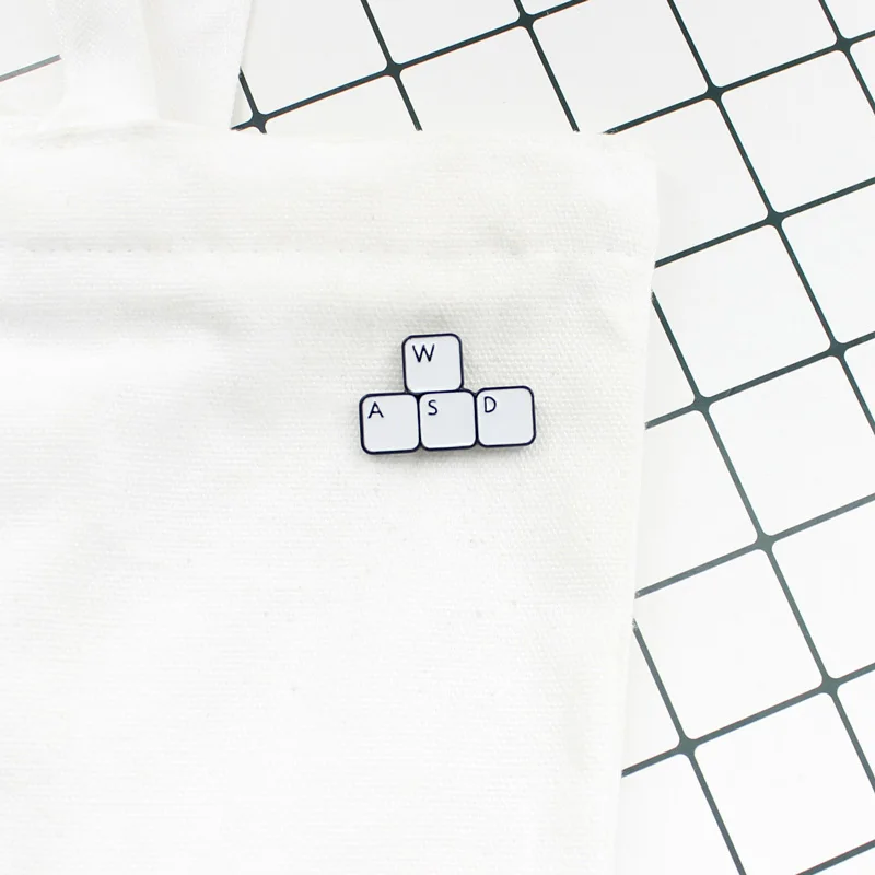 Игровая клавиатура WASD брошь булавки буквенный блок компьютерная игровая