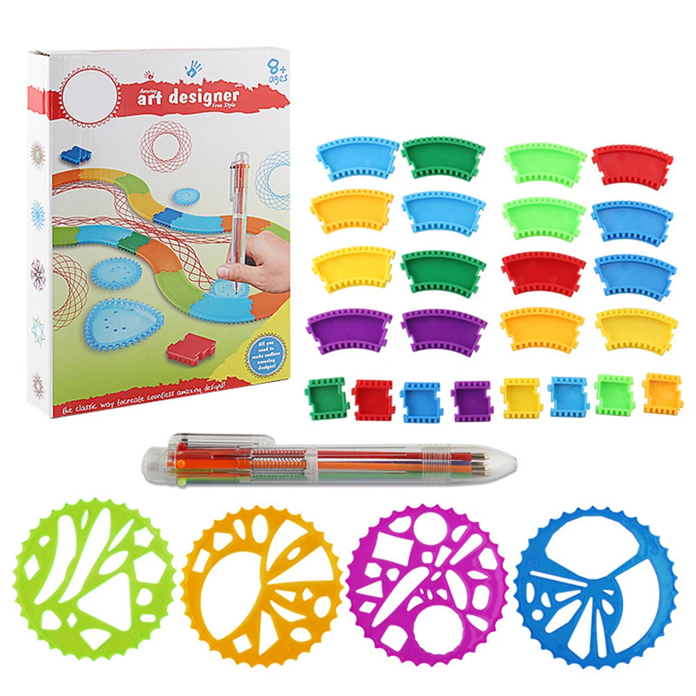 DIY Шестерни линейка с цветами картина трек набор многофункциональная волшебная