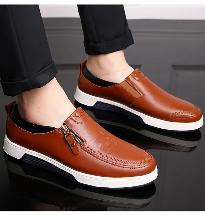 

Plus Size Men Casual Shoes Upscale Men Casual Men Casual Shoes Breathable Walking Fashion Leather Shoes for Men Summer Mens Flat