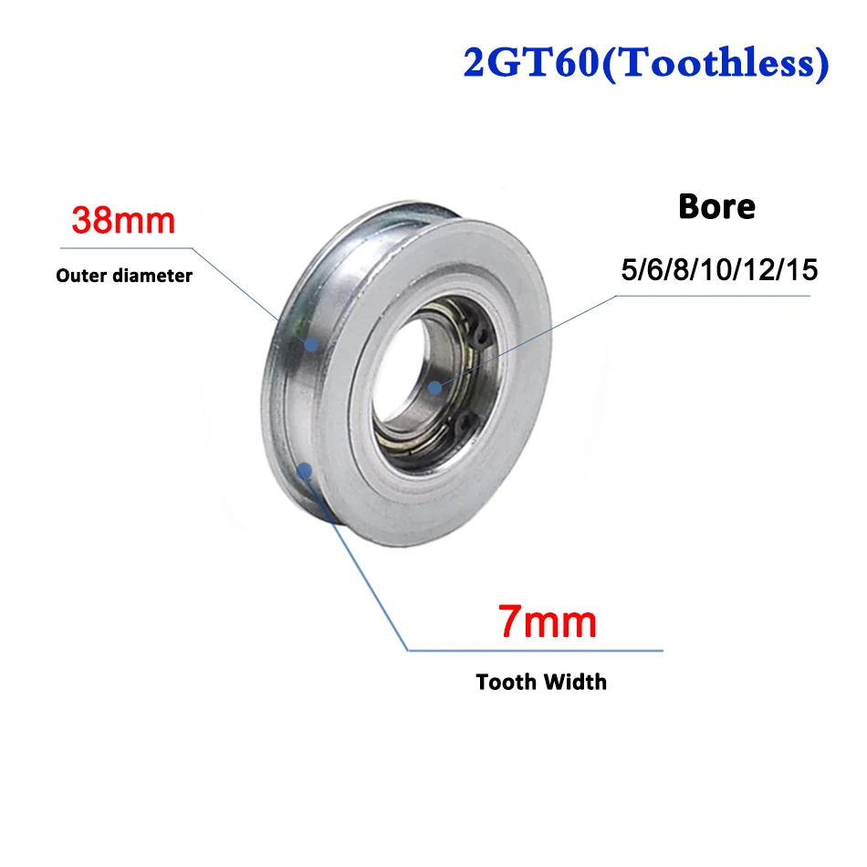 1 шт. 2GT 40 зубьев-60 зубьев зубчатый шкив односторонний подшипник синхронное колесо