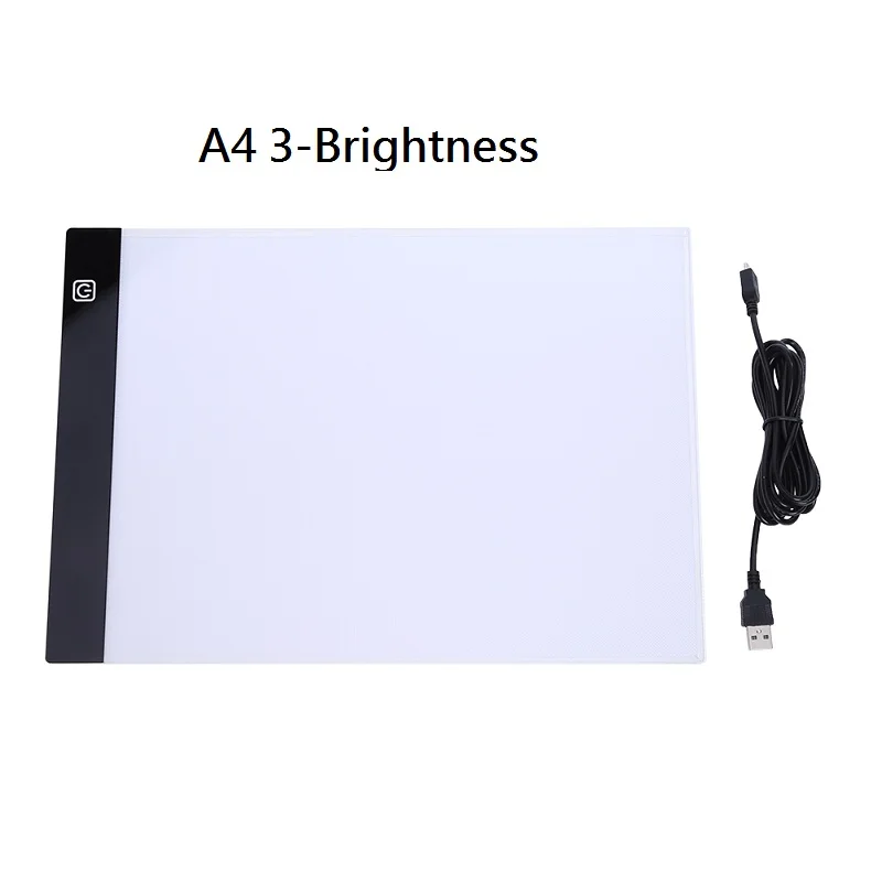 A4 3-Brightness A3/A4/A5 графический планшет, цифровой планшет для рисования, светильник, панель, светильник, панель для отслеживания, светодиодный дисплей, панель - Цвет: A4 3-Brightness