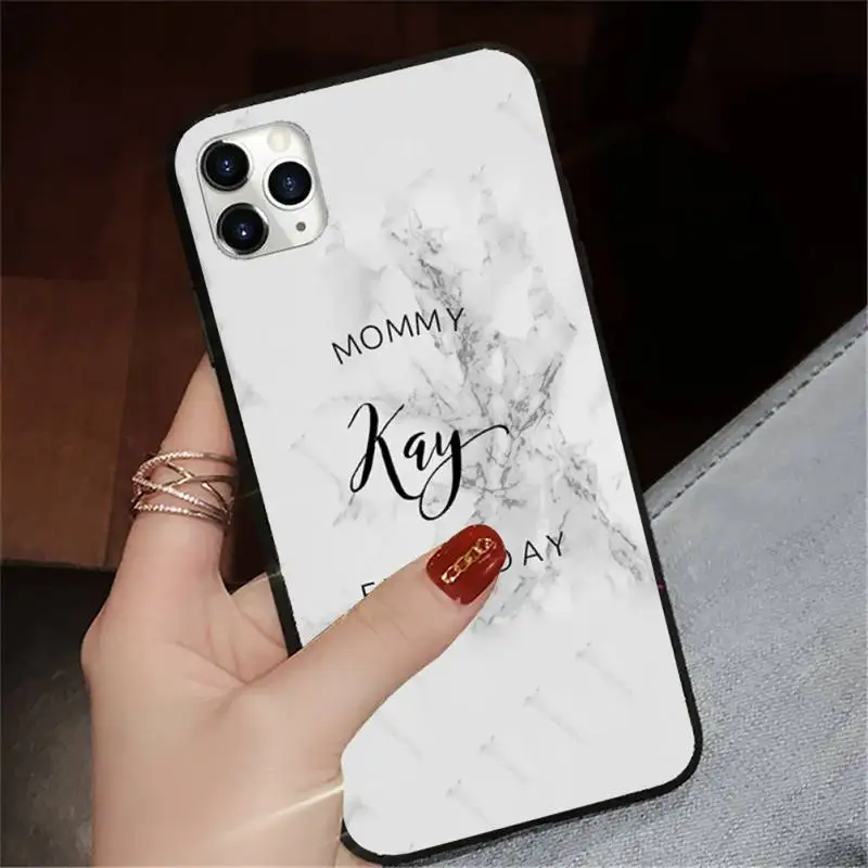 

GREY MARBLE letters aesthetics Phone Case for iPhone 11 12 pro XS MAX 8 7 6 6S Plus X 5S SE 2020 XR