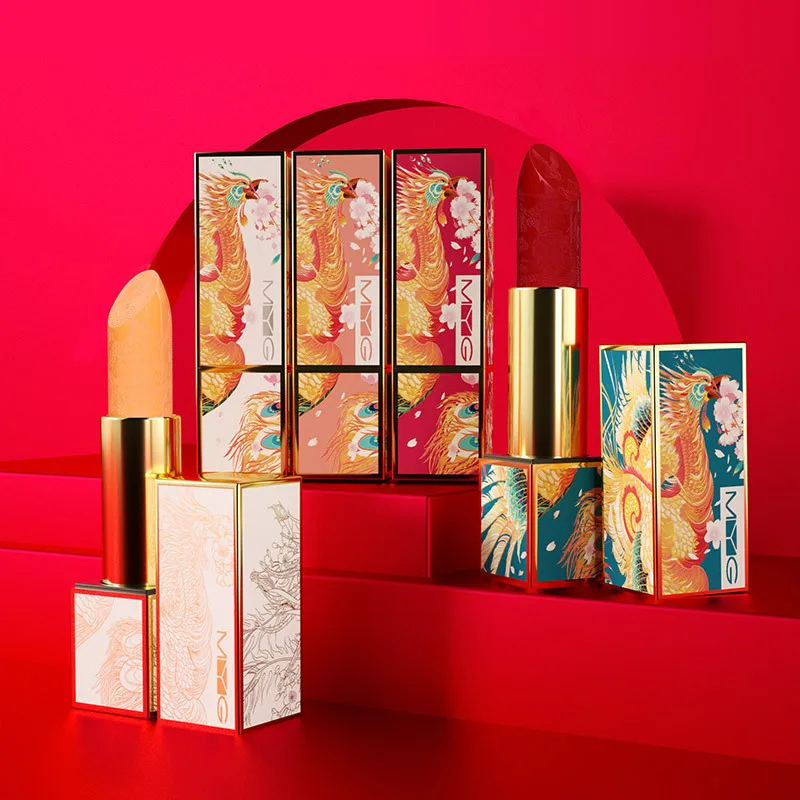 5IN1 MYG Matte Lipstick Makeup Set Chinese Style High-grade Magnet Long-last Red Lipkit Holiday Gift | Красота и здоровье