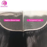 hd transparent lace frontal closure brazilian straight ear to ear lace frontals preplucked with baby hair 100 remy human hair