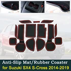 Противоскользящая резиновая насадка на дверь для Suzuki SX4 S-Cross 2014  2019 2015 2016 2017 2018, внутренние автомобильные аксессуары для телефона