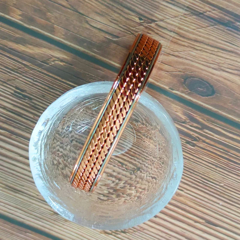 Браслеты из чистой меди для мужчин и женщин витые с магнитной застежкой