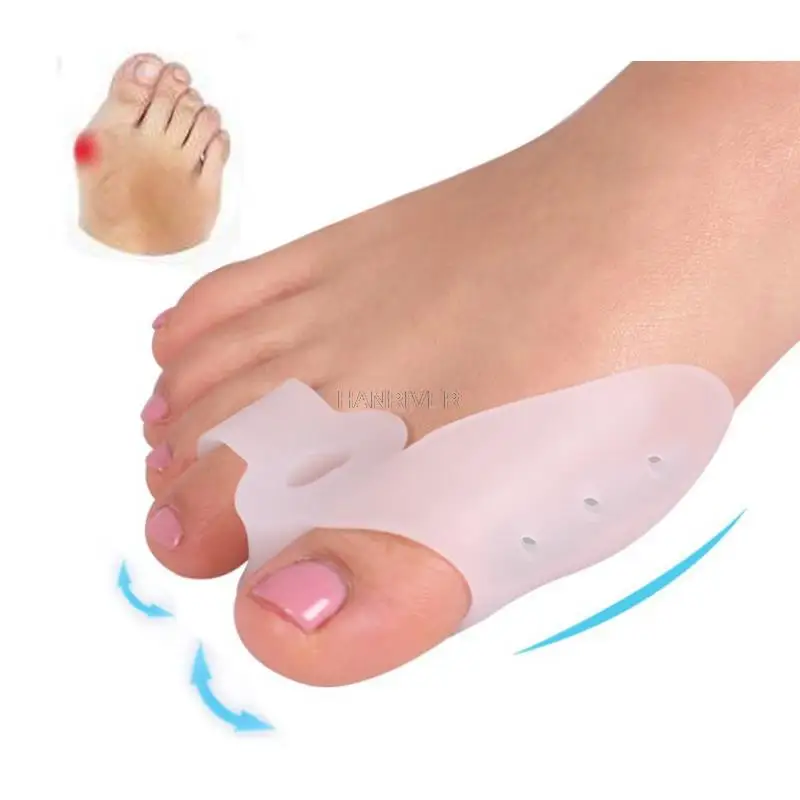 Big toe straightener thumb valgus protector silicone foot finger toe separator bunion adjuster foot pad to relieve foot pain