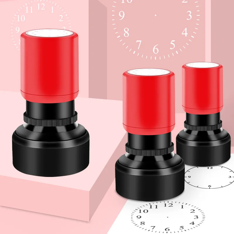 

Photosensitive Stamps Teaching Clock Seal Large Clock Face Seal Pupils Learning Time Clock Dial Stamps Learning Toys