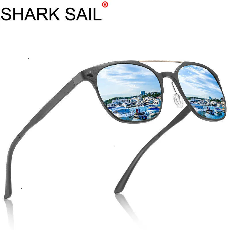 Классические поляризационные солнцезащитные очки с изображением акулы паруса